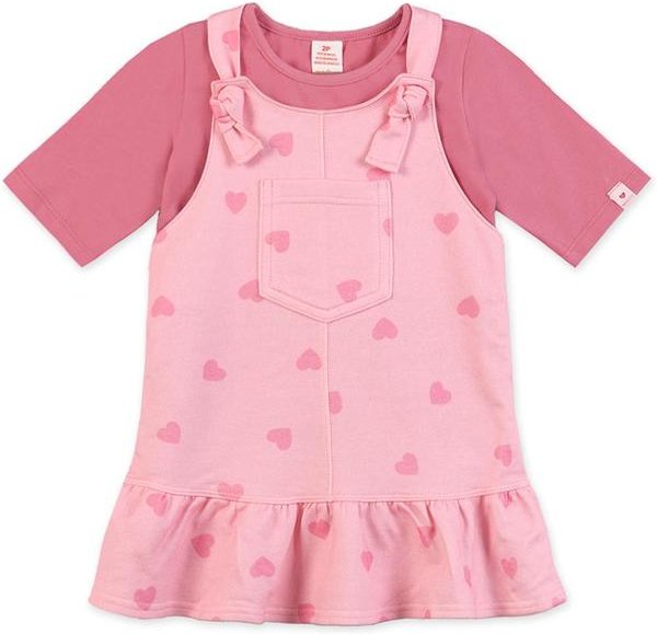 Conjunto Curto Coração Infantil Rosa