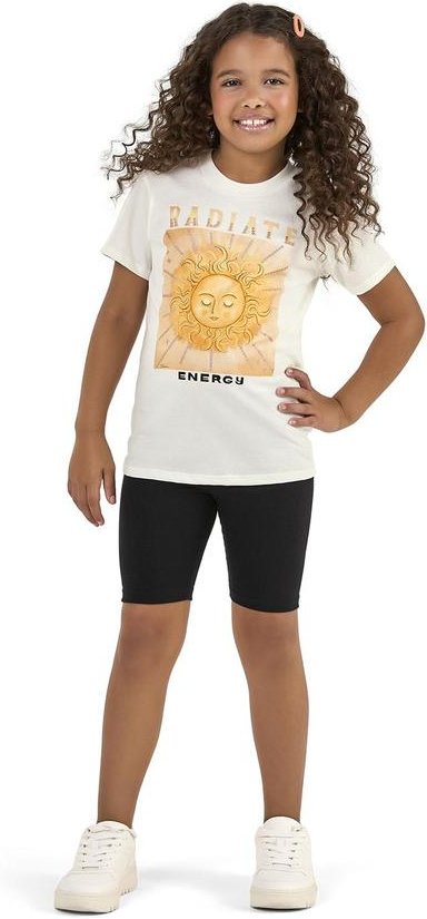 Conjunto Curto Infantil Menina Sol Bege