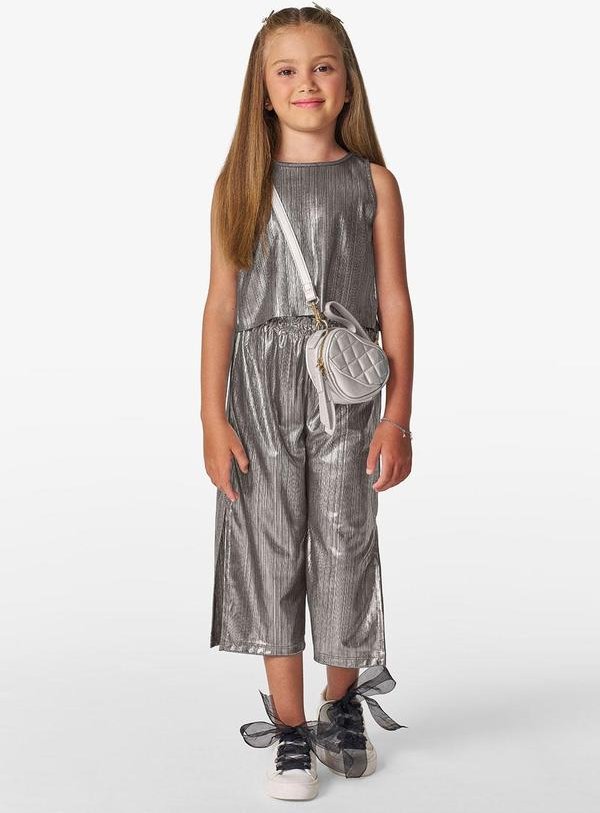 Imagem principal Conjunto Feminino Blusa com Pantacourt Cinza Trick Nick Trick Nick