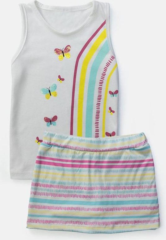 Imagem principal Conjunto Feminino Borboletas Creme Laluna Laluna