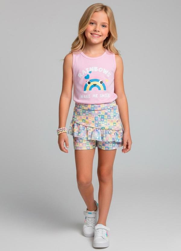 Conjunto Feminino Rainbows Rosa