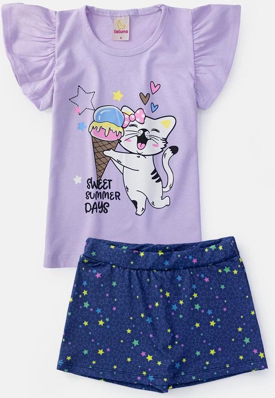 Imagem principal Conjunto Feminino Sweet Summer Lilás Laluna Laluna