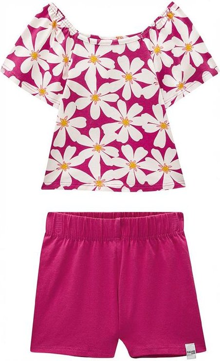 Imagem principal Conjunto Floral em Cotton Rosa Malwee Kids Malwee Kids