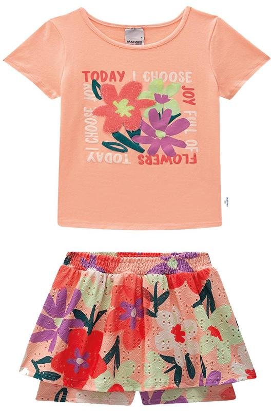 Conjunto Flowers Joy Coral
