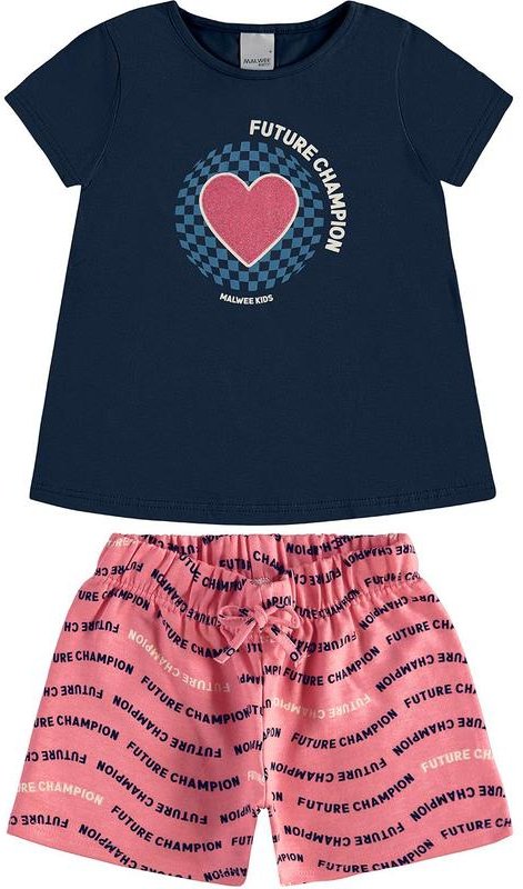 Imagem principal Conjunto Future Champion com Glitter Azul Marinho Malwee Kids Malwee Kids