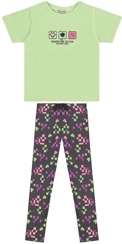 Imagem principal Conjunto Imagination com Glitter Verde Claro Malwee Kids Malwee Kids