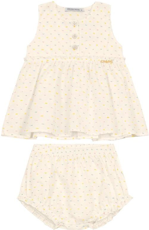 Conjunto Infantil Bata com Calcinha Bege