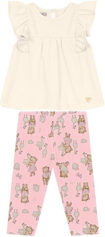 Imagem principal Conjunto Infantil Bata com Legging Bege Trick Nick Trick Nick