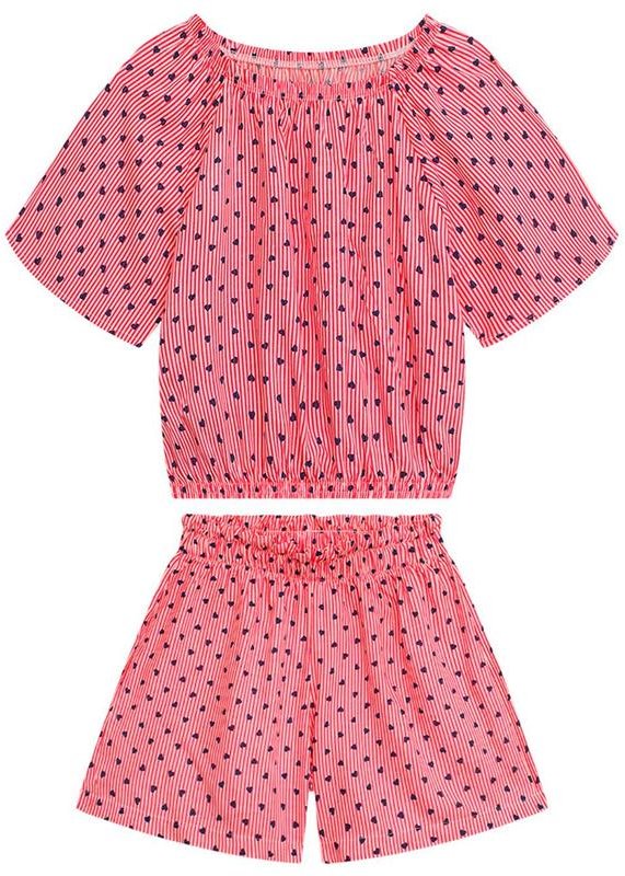 Imagem principal Conjunto Infantil Bata e Shorts Vermelha Duduka Duduka