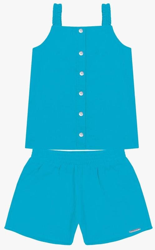 Imagem principal Conjunto Infantil Blusa com Shorts Azul Trick Nick Trick Nick