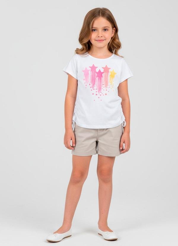 Conjunto Infantil Blusa com Shorts Marrom