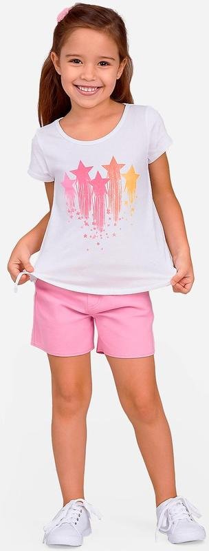 Conjunto Infantil Blusa com Shorts Rosa