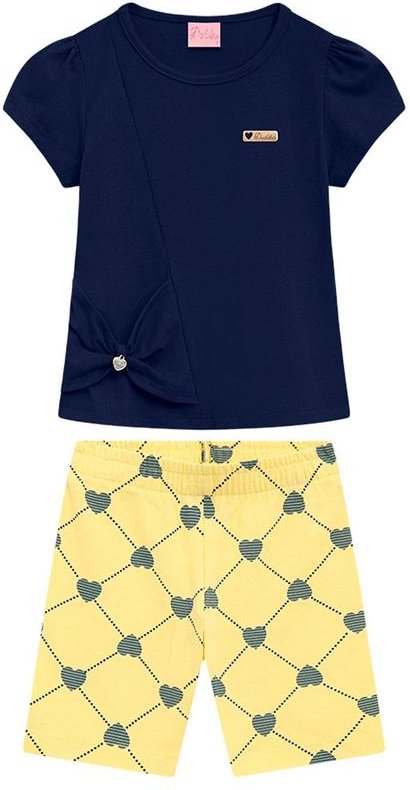 Imagem principal Conjunto Infantil Blusa e Short Azul Duduka Duduka