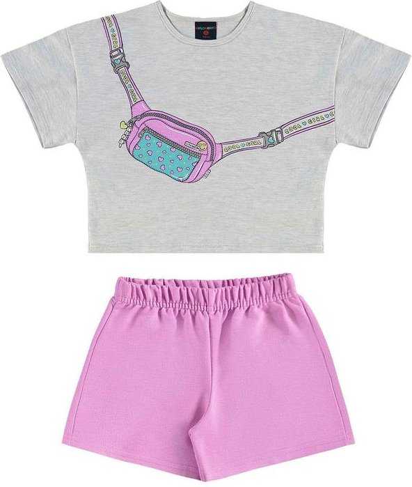 Imagem principal Conjunto Infantil Blusa e Shorts Cinza GULOSEIMA GULOSEIMA