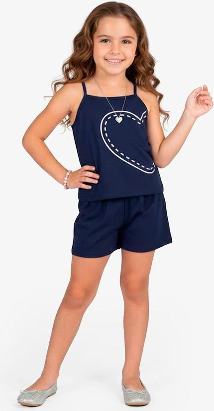 Imagem principal Conjunto Infantil Blusa e Shorts Feminino Azul Select Select