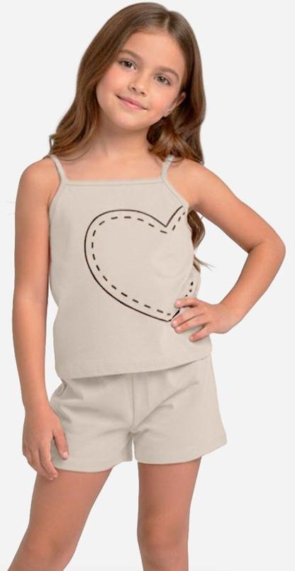 Imagem principal Conjunto Infantil Blusa e Shorts Feminino Bege Select Select