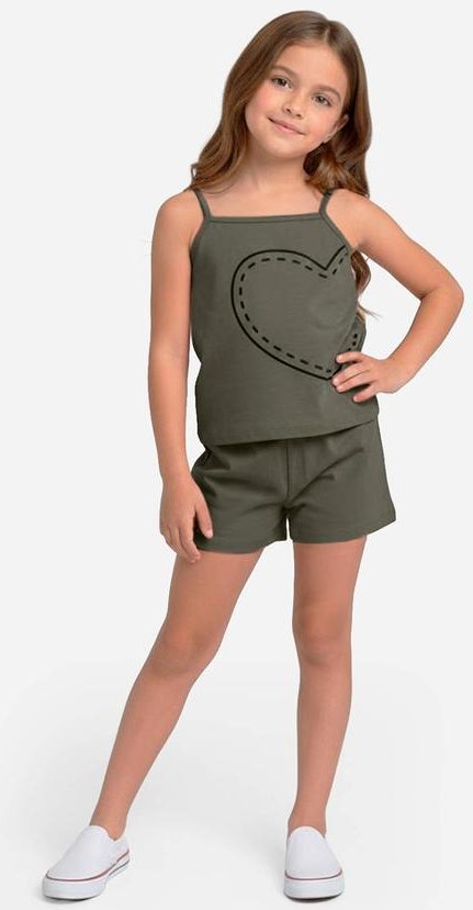 Imagem principal Conjunto Infantil Blusa e Shorts Feminino Verde Select Select