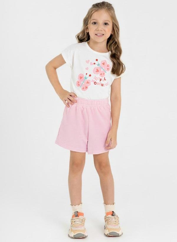 Conjunto Infantil Borboletinha Guloseima Branco
