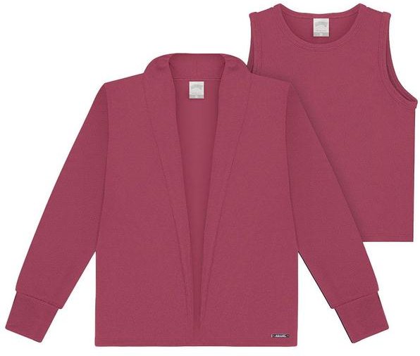 Imagem principal Conjunto Infantil com Blusa e Cardigan Vermelho