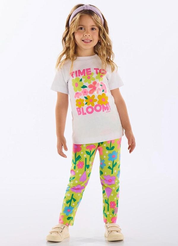 Conjunto Infantil com Blusa e Legging Bege