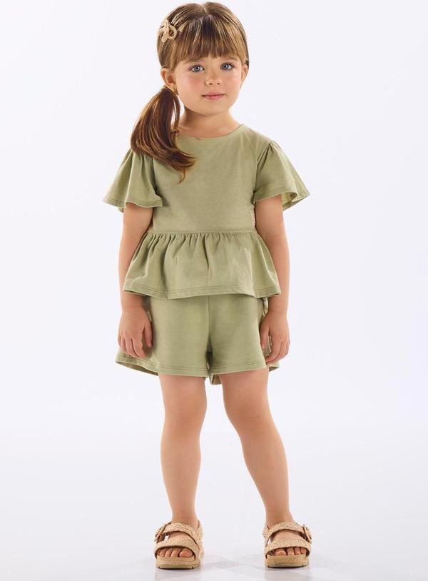 Imagem principal Conjunto Infantil com Blusa e Short Verde Up Baby Up Baby