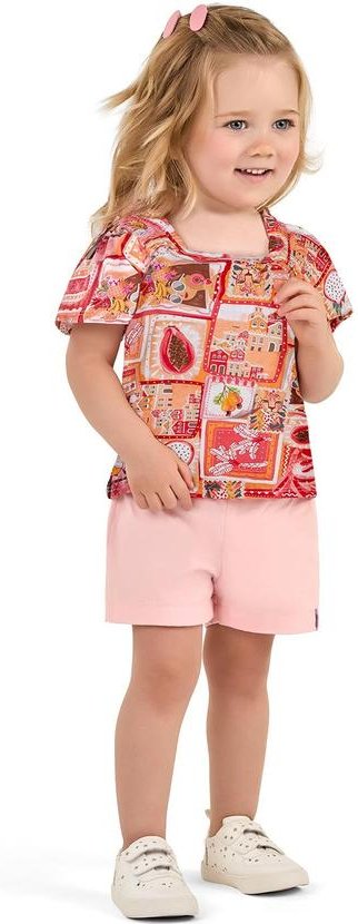 Imagem principal Conjunto Infantil Estampa Tropical Laranja Elian Elian