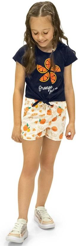 Conjunto Infantil Menina Orange Azul