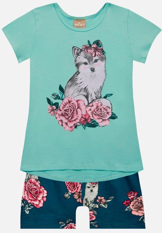 Imagem principal Conjunto Infantil MeninaVerde Milon Milon