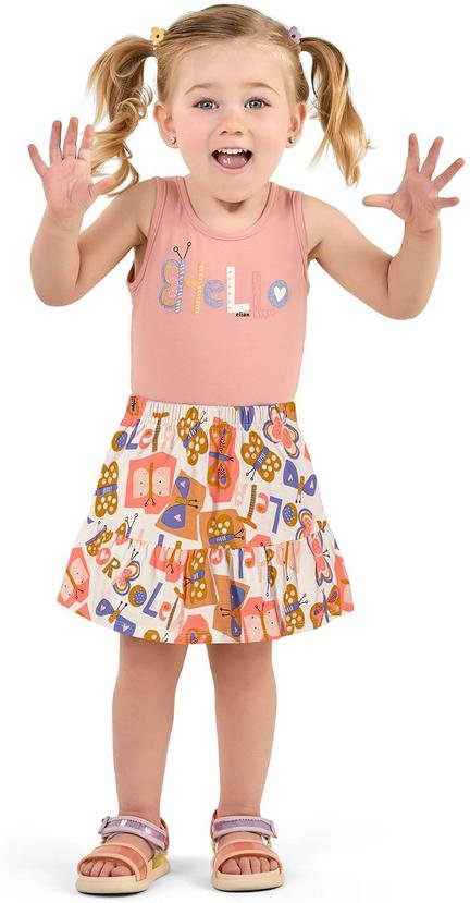 Imagem principal Conjunto Infantil Menina Borboletas Rosa Elian Elian