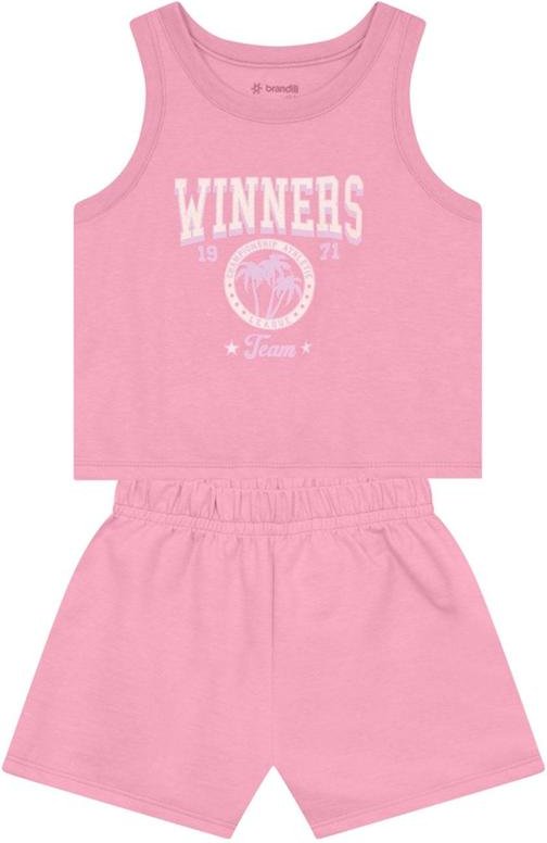 Imagem principal Conjunto Infantil Menina com Glitter Rosa Brandili Brandili