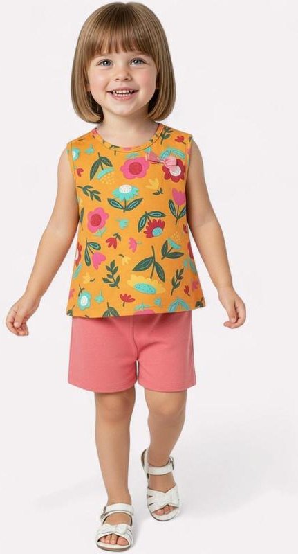 Imagem principal Conjunto Infantil Menina com Laço Laranja Kyly Kyly