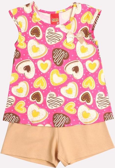 Imagem principal Conjunto Infantil Menina Coração Rosa Kyly Kyly