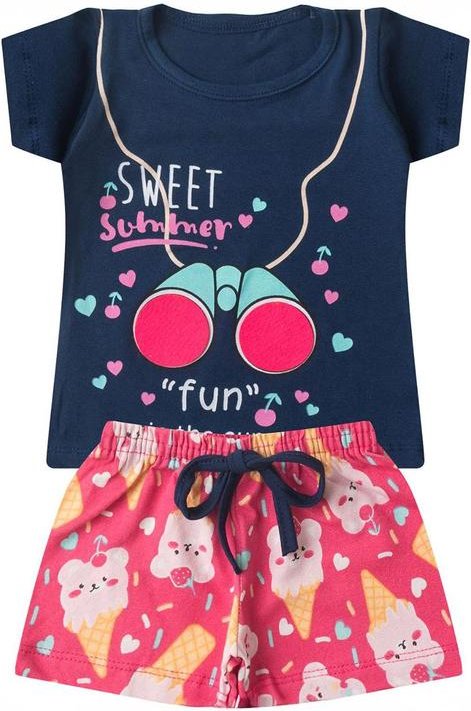 Imagem principal Conjunto Infantil Menina Curto Interativo Azul Select Select