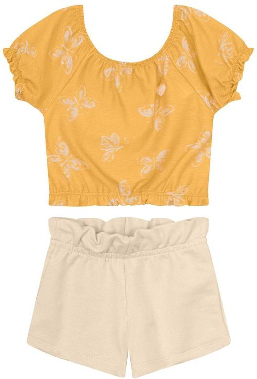 Imagem principal Conjunto Infantil Menina de Borboletas Bege Brandili Brandili