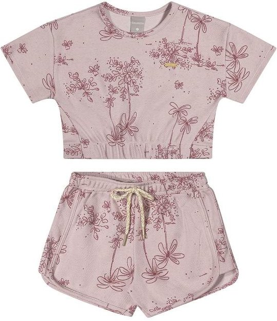 Imagem principal Conjunto Infantil Menina Dupla Face Linho Rosa Colorittá Colorittá