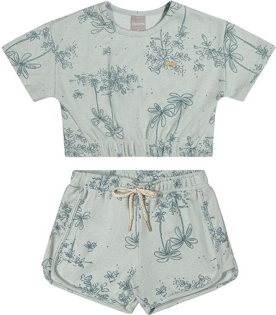 Imagem principal Conjunto Infantil Menina Dupla Face Linho Verde Colorittá Colorittá