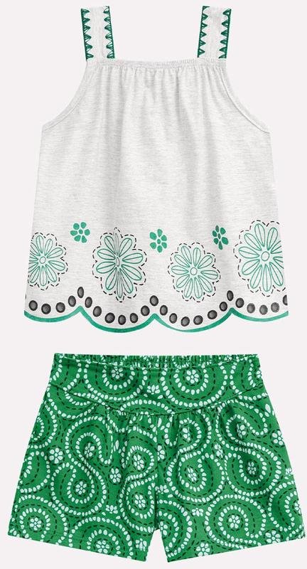 Imagem principal Conjunto Infantil Menina em Algodão Cinza Nanai Nanai