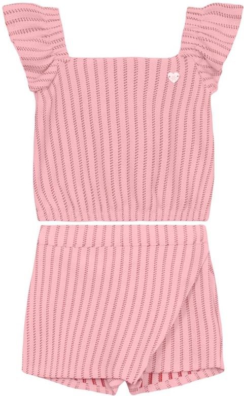 Imagem principal Conjunto Infantil Menina em Cotton Especial Rosa Brandili Brandili