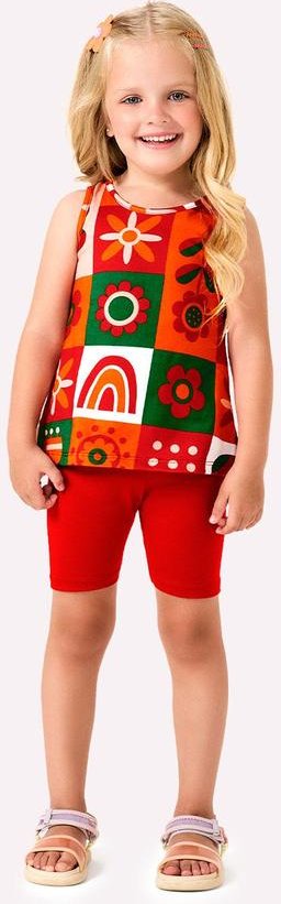 Imagem principal Conjunto Infantil Menina Estampa Laranja Kyly Kyly