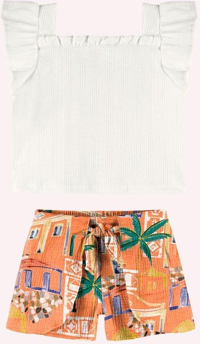 Imagem principal Conjunto Infantil Menina Estampa Off White Nanai Nanai