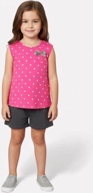 Imagem principal Conjunto Infantil Menina Estampa Poá Rosa Kyly Kyly