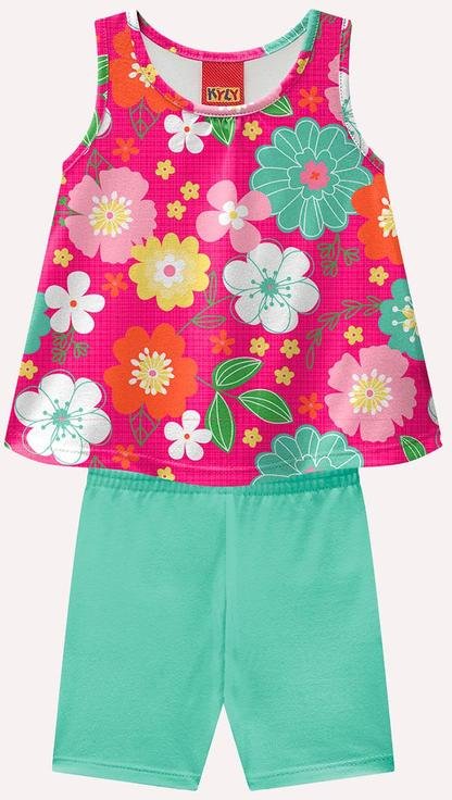 Imagem principal Conjunto Infantil Menina Estampa Rosa Kyly Kyly