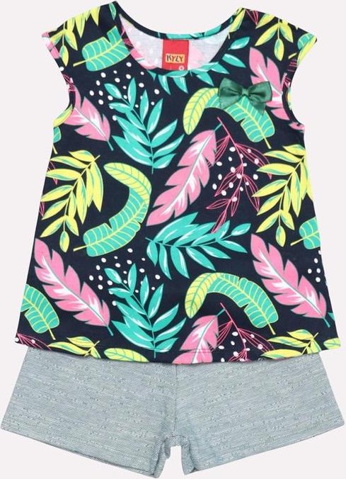 Imagem principal Conjunto Infantil Menina Estampado Azul Brandili Brandili