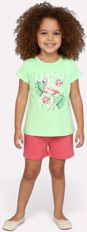 Imagem principal Conjunto Infantil Menina Flamingo Verde Kyly Kyly