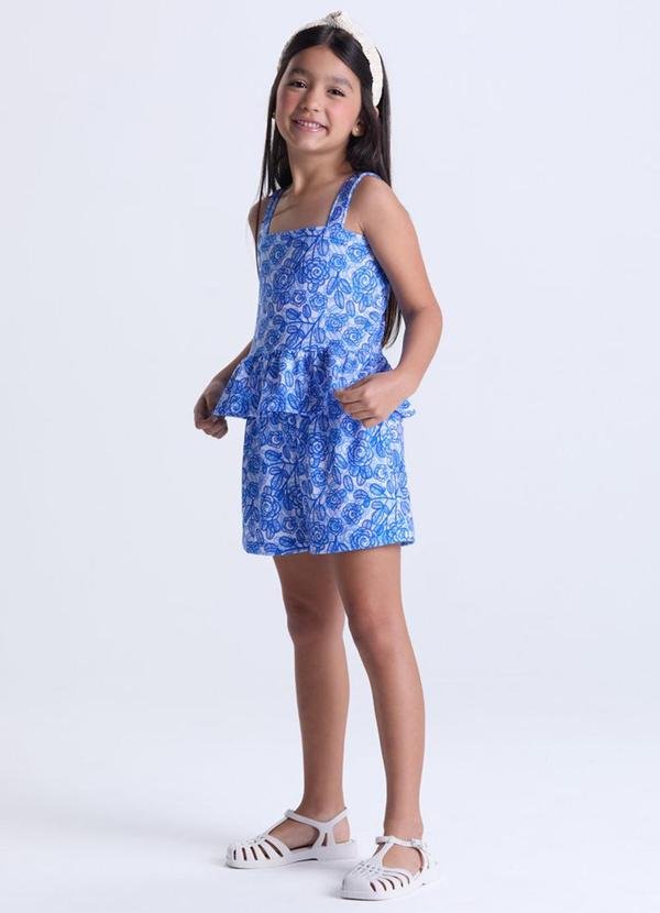 Imagem principal Conjunto Infantil Menina Floral Azul VIDA COSTEIRA VIDA COSTEIRA