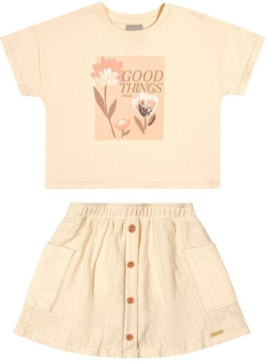 Imagem principal Conjunto Infantil Menina Flores Amarelo Colorittá Colorittá