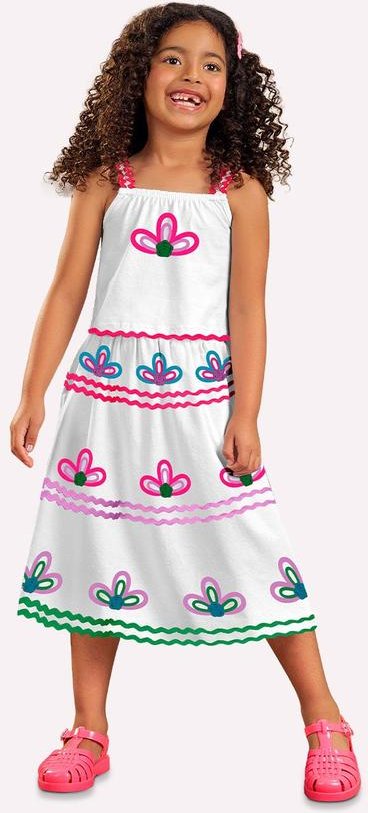 Imagem principal Conjunto Infantil Menina Flores Branco Nanai Nanai