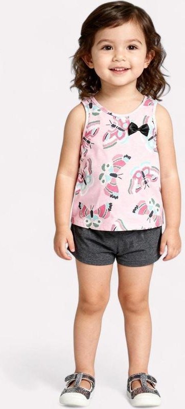 Imagem principal Conjunto Infantil Menina Laço Decorativo Rosa Kyly Kyly