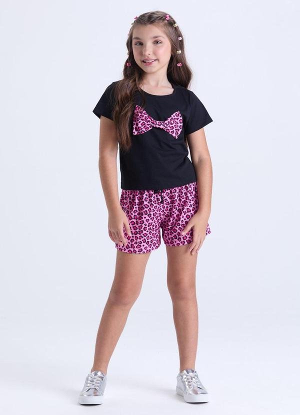 Imagem principal Conjunto Infantil Menina Laço Oncinha Rosa VIDA COSTEIRA VIDA COSTEIRA