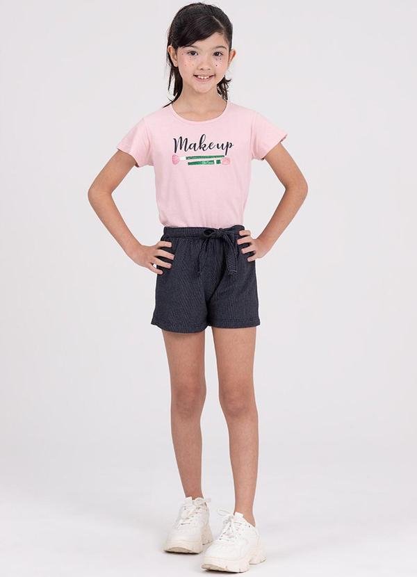 Imagem principal Conjunto Infantil Menina Manga Evasê Makeup Rosa VIDA COSTEIRA VIDA COSTEIRA